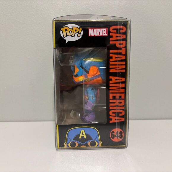 Special Edition Captain America Funko Pop 648 - Blacklight - Picture 2 of 6
